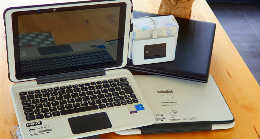 ALUNOS DE PAREDES DE COURA MUNIDOS DE TABLETS, COMPUTADORES E INTERNET